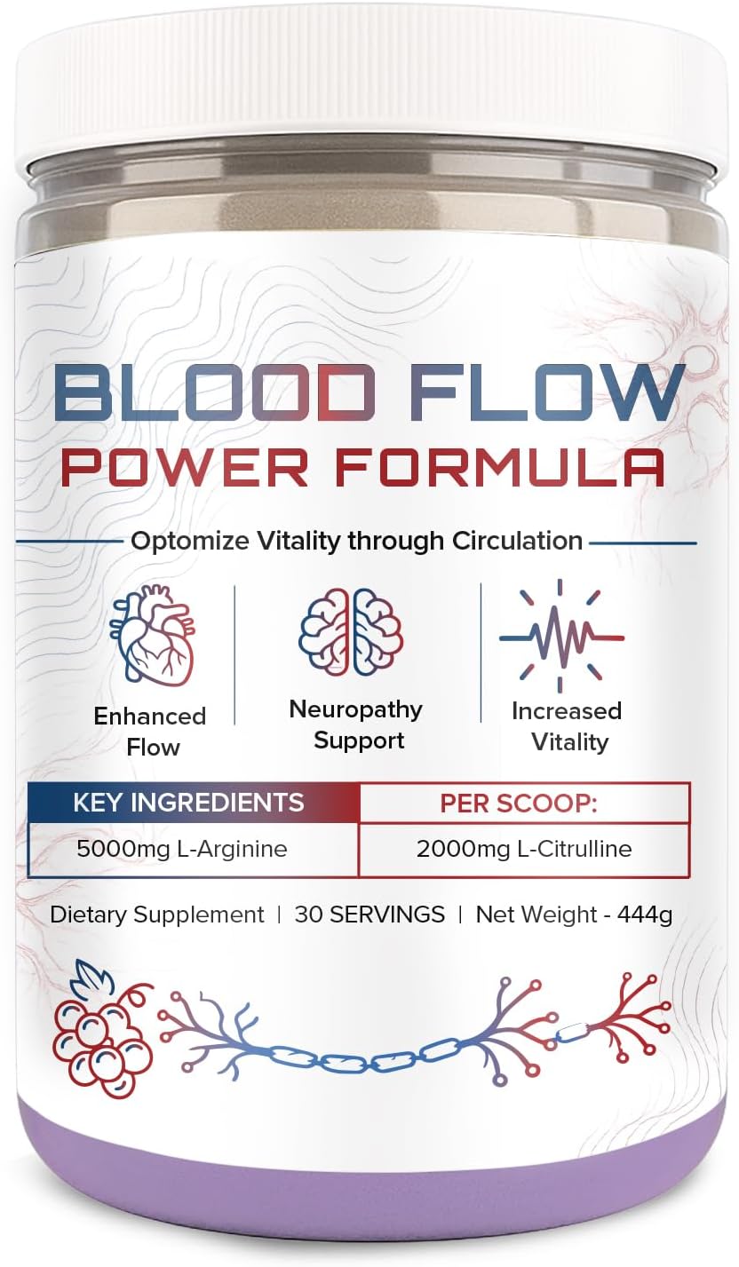 The Blood Flow Power Formula Neuropathy Drink Powder - L-Arginine & Citrulline Supplement - görsel 1
