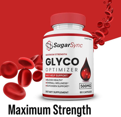 SugarSync Glyco Optimizer Capsules - Blood Health Supplement, Twin Pack