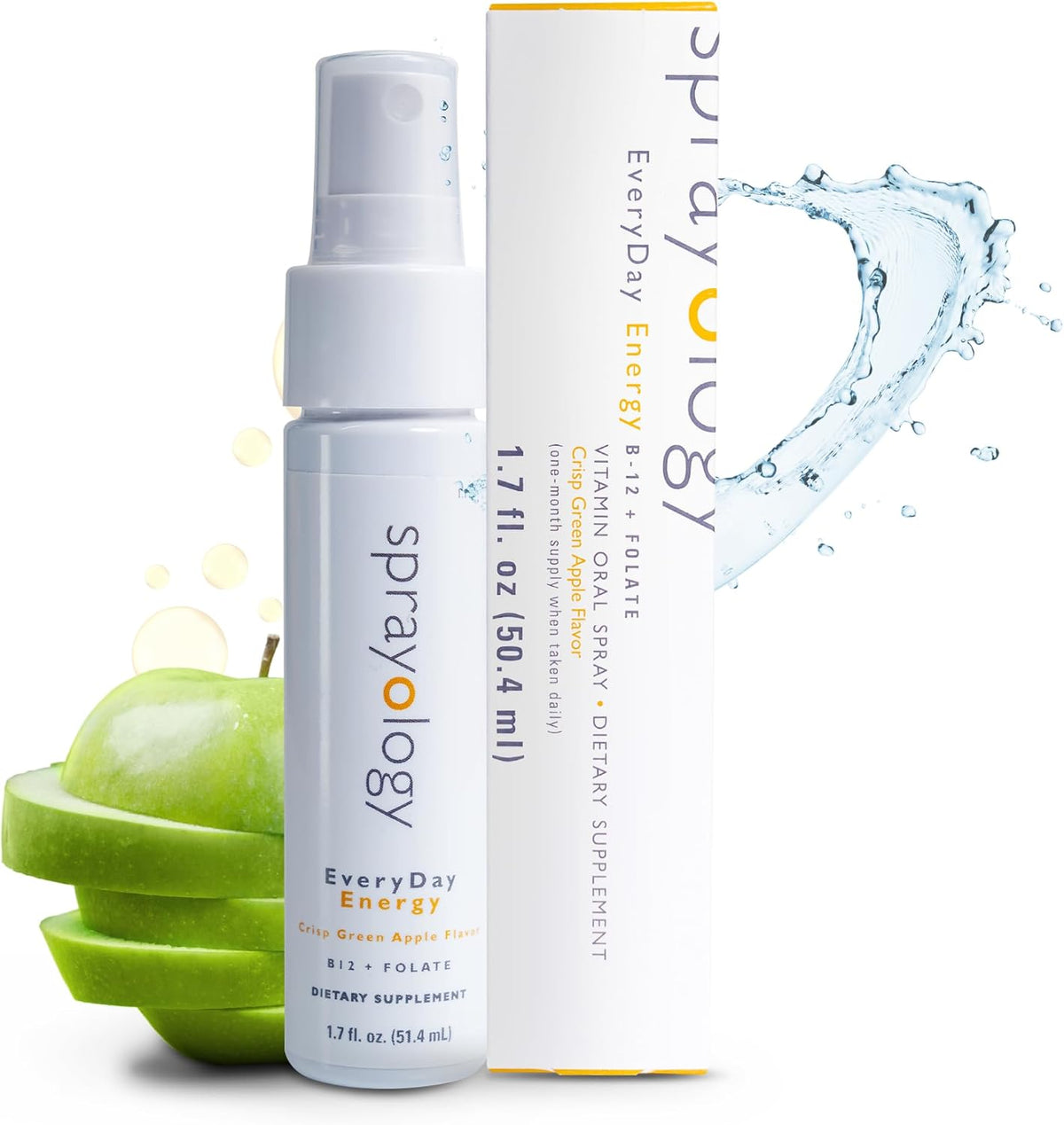 Sprayology EveryDay Energy – Vitamin B12 and Folate Oral Spray, Vegan, 50 ml (30-Day Supply) - görsel 1
