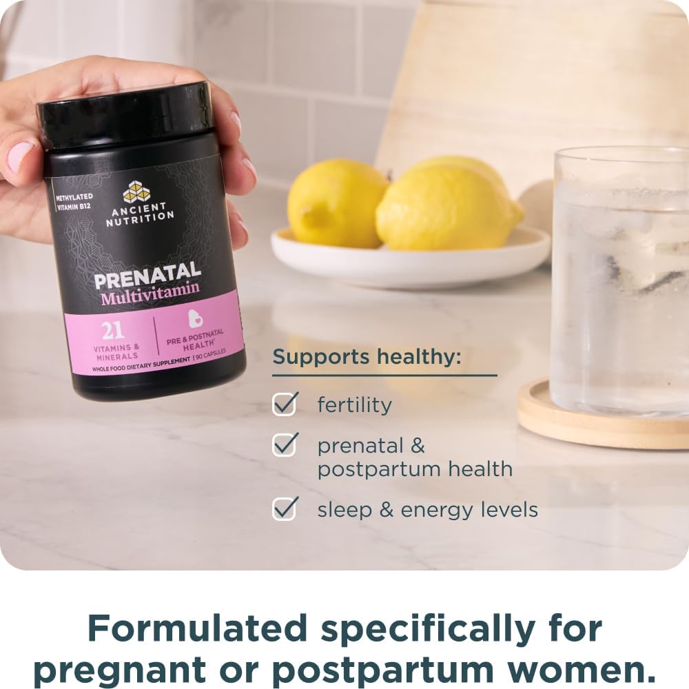 Ancient Nutrition Prenatal Multivitamin, 90 Capsules - görsel 5