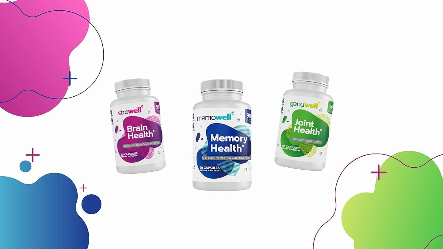 Memowell Brain Supplement - Advanced Memory Formula for Brain Health - 90 Capsules - Brain Booster for Memory, Clarity, Concentration - 30 Day Supply - görsel 6
