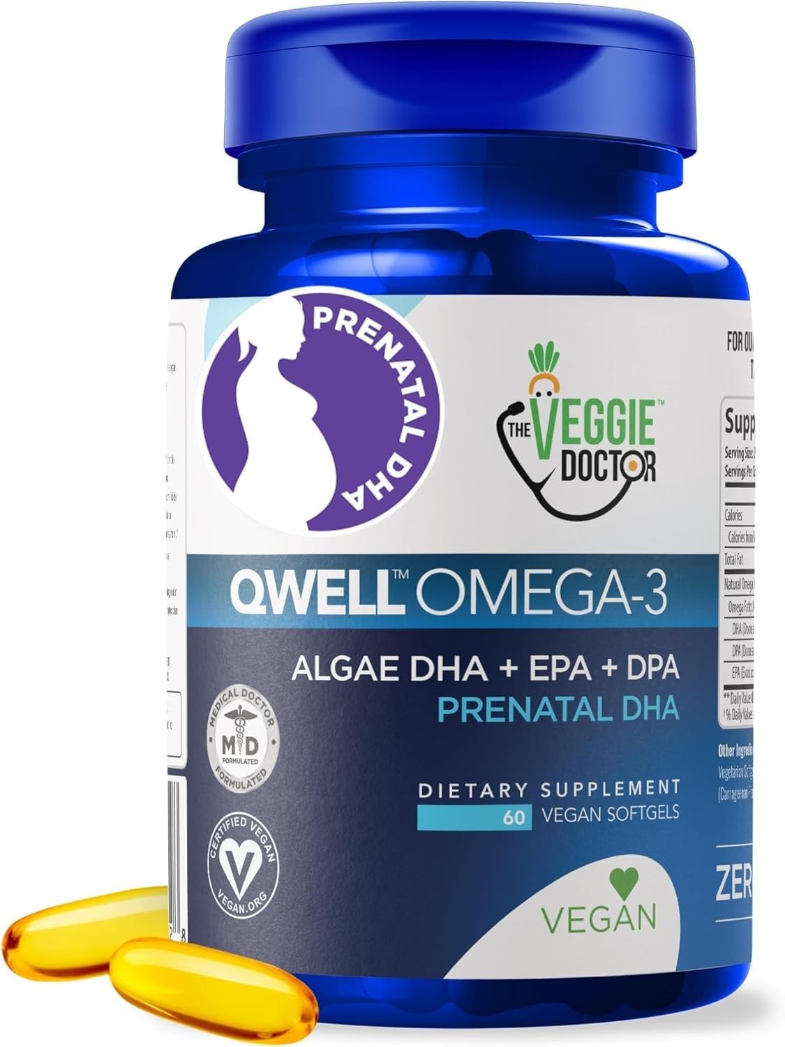 Vegan Prenatal Vitamins with DHA & Vitamin E – 60 Soft gel capsule Capsules - görsel 10