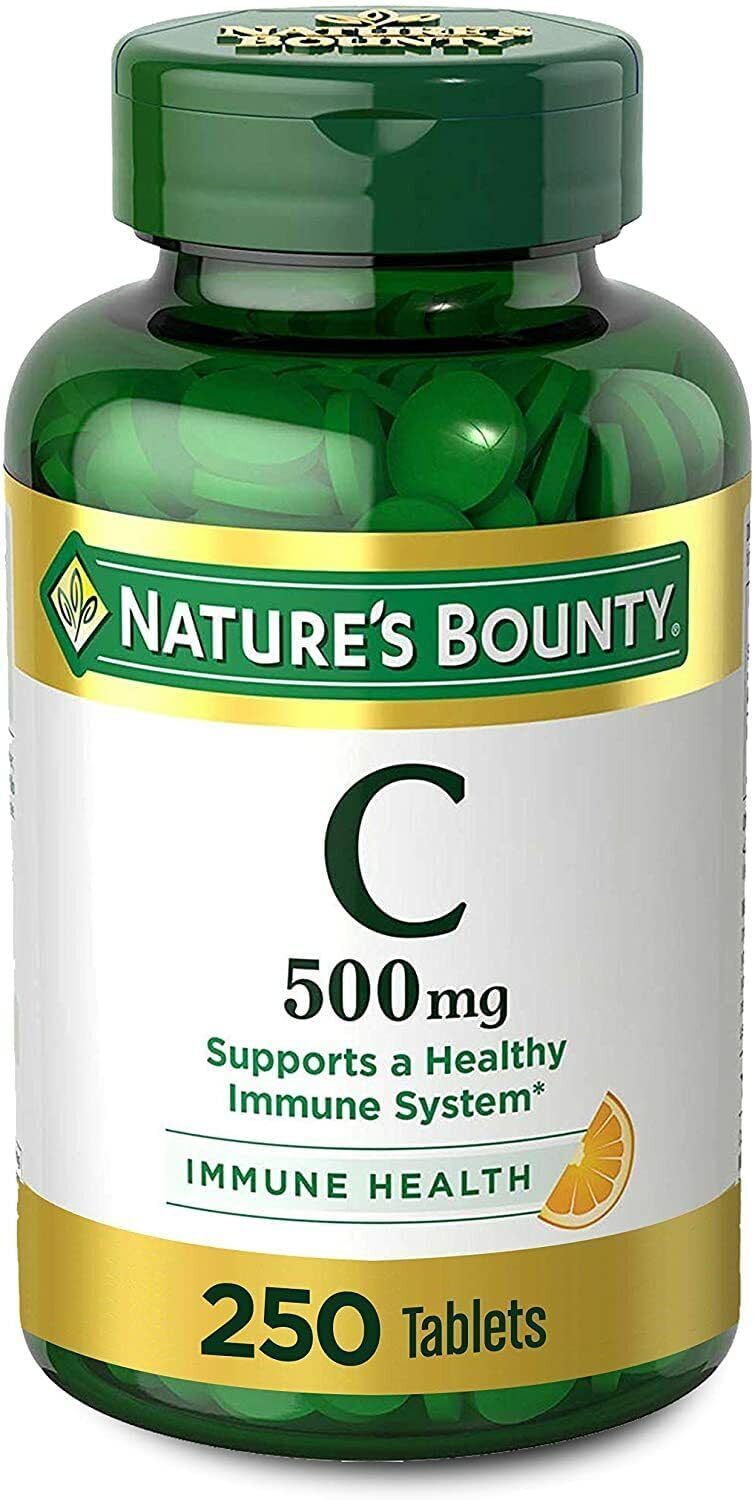 Nature's Bounty Pure Vitamin C 500 mg Tablets 250 Tablets (Pack of 6) - görsel 1