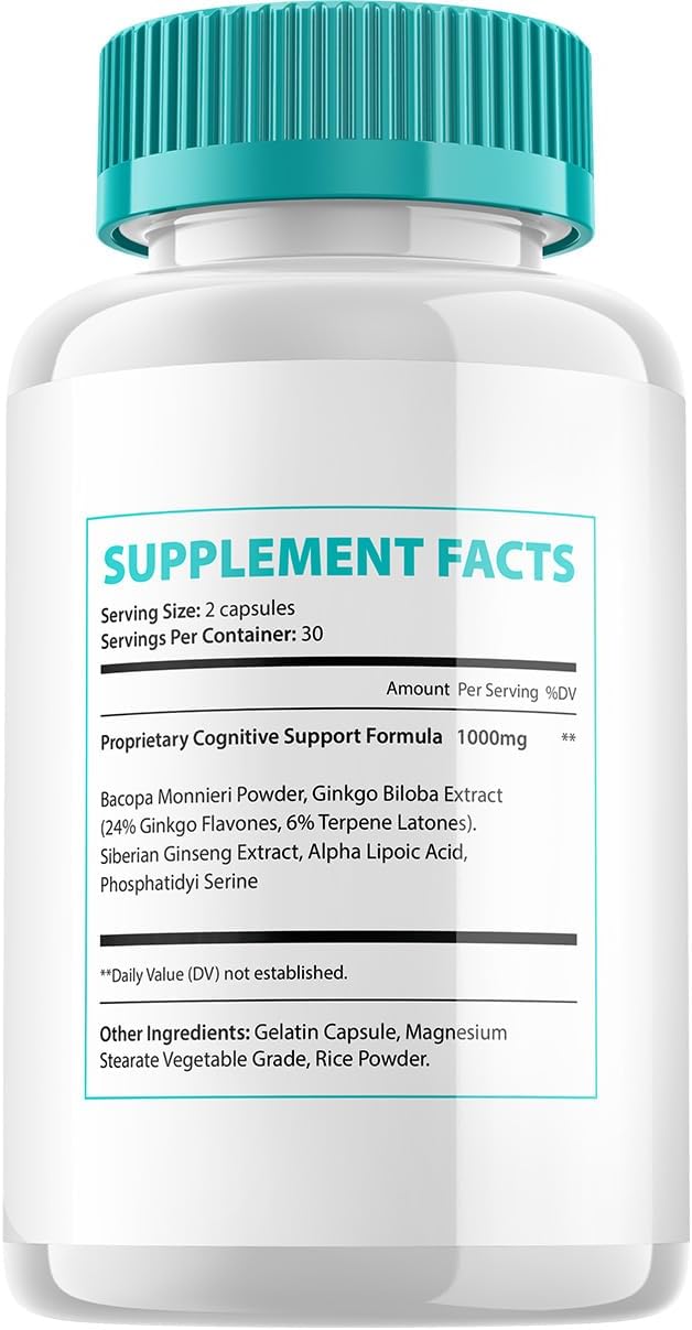 Tiworld Brain Supplement Capsules – All-Natural Maximum Strength Focus Capsules (2 Pack, 120 Capsules) - görsel 6