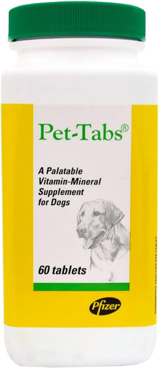 Pet Tabs Original Formula Vitamin Supplement for Dogs, 60 Tablets