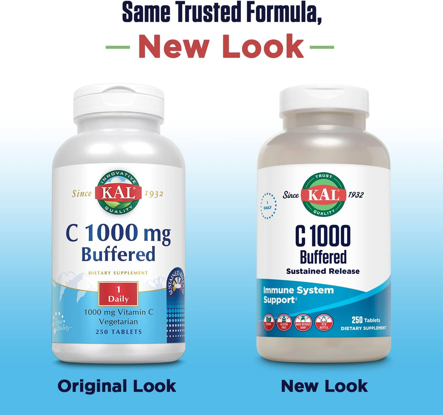 KAL C 1000 Buffered Sustained Release Vitamin C 1000mg - 250 Tablets - görsel 2