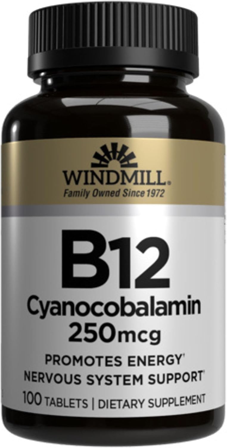 Vitamin B12 250 mcg Tablets by Windmill - görsel 1