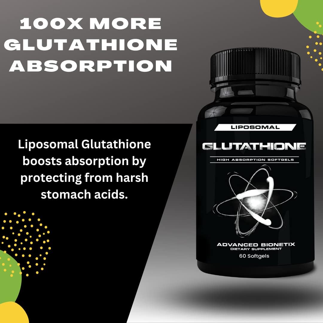 Advanced Bionetix 850mg Liposomal Glutathione Supplement – 60 Softgels - görsel 7