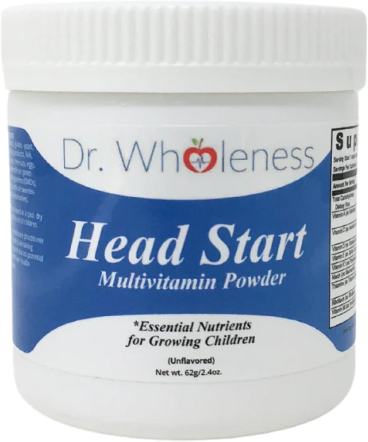 Dr. Wholeness Head Start Multivitamin Powder – Essential Nutrients for Growing Children, Methylated B-Vitamins, 60 Servings - görsel 1