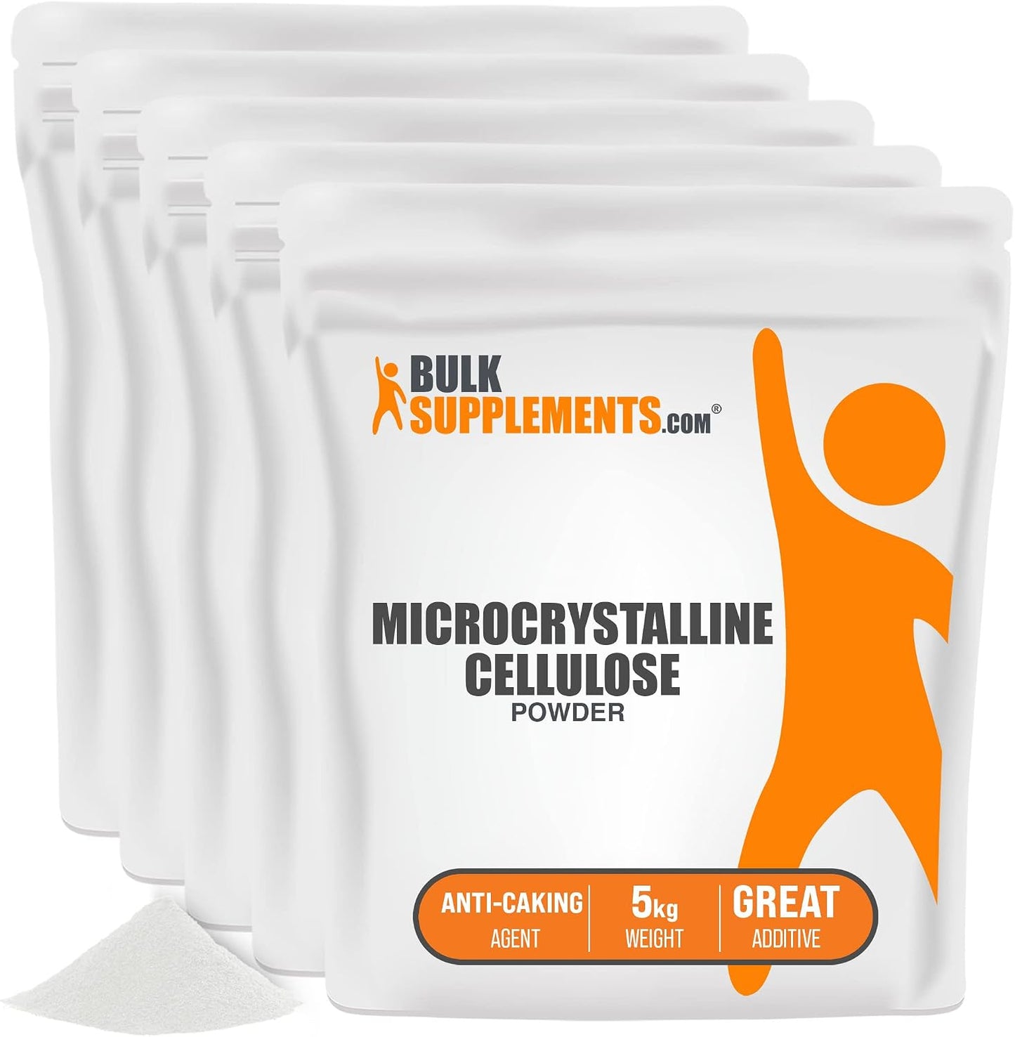 BulkSupplements.com Microcrystalline Cellulose Powder - Food Grade MCC (5kg) - görsel 1