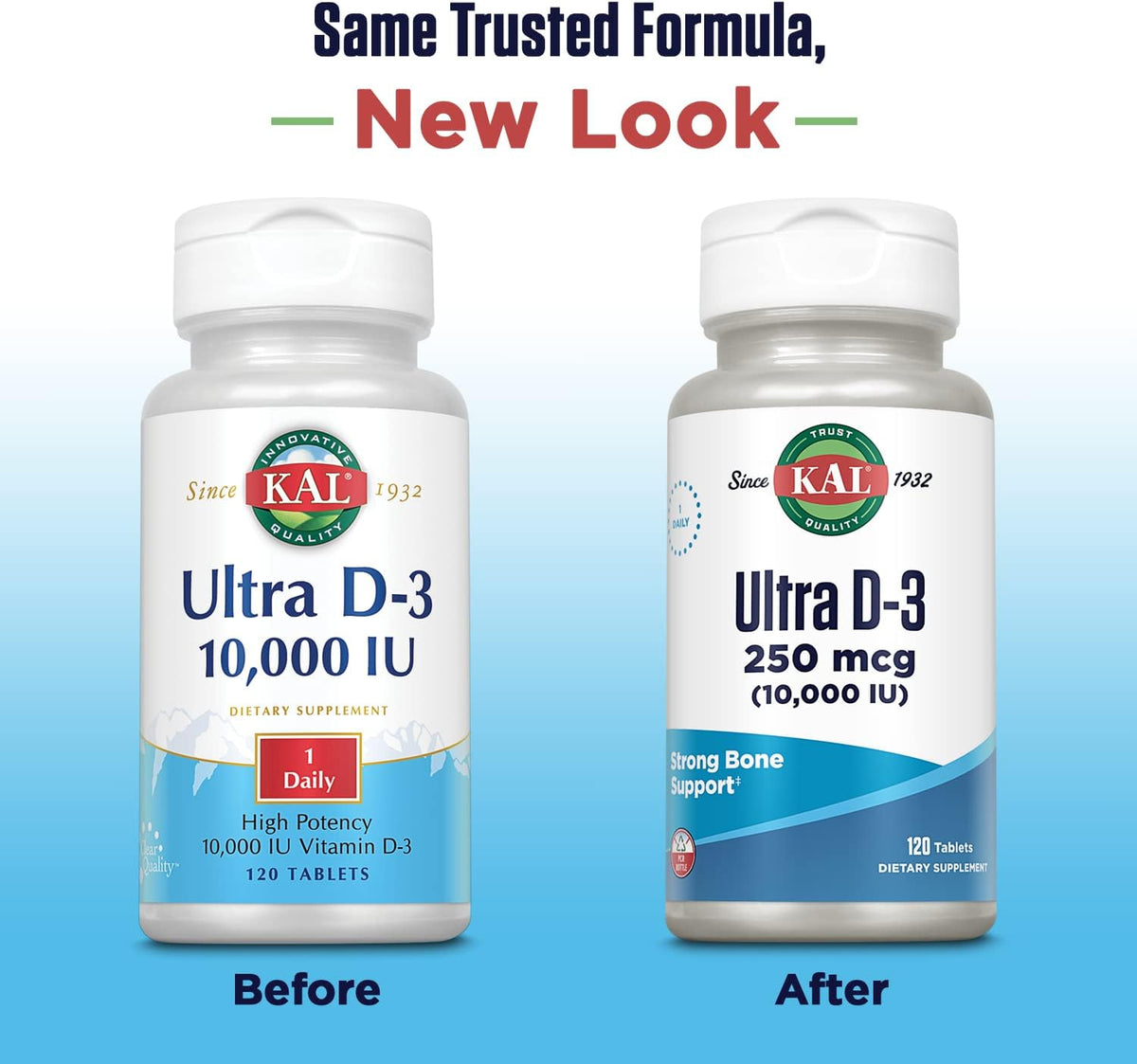KAL Ultra Vitamin D3 10,000 IU (250 µg) - High Potency Vitamin D Tablets, Bone Health & Immune Support, 120 Rapid Disintegration ActivTabs - görsel 2