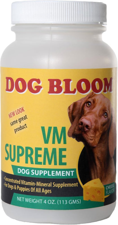Dog Bloom VM Supreme - Vitamin & Mineral Supplement for Dogs - Real Cheese Flavour (2.27 kg)