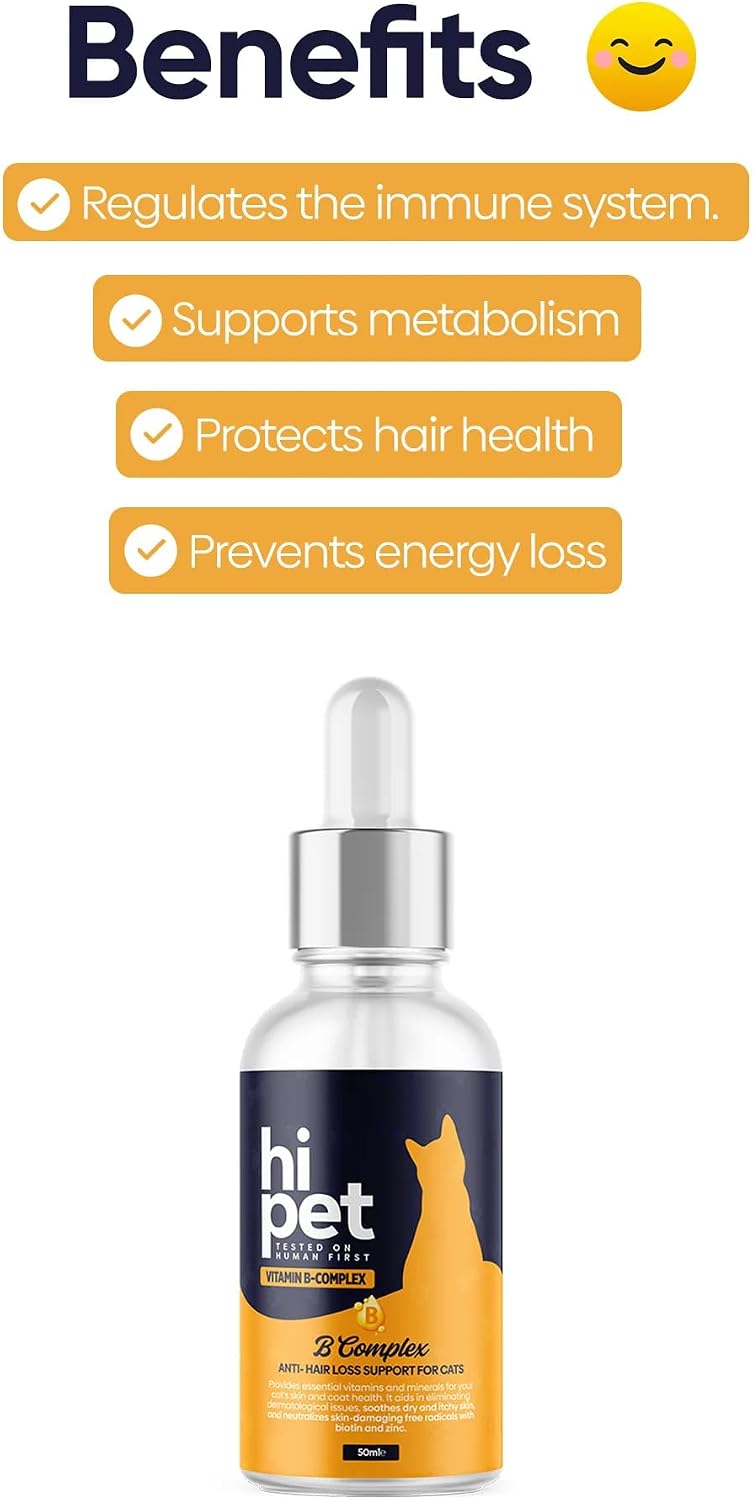 Vitamin B Complex for Cats, Supports Metabolism and Increases Energy Levels, 50 ml (Pack of 3) - görsel 3