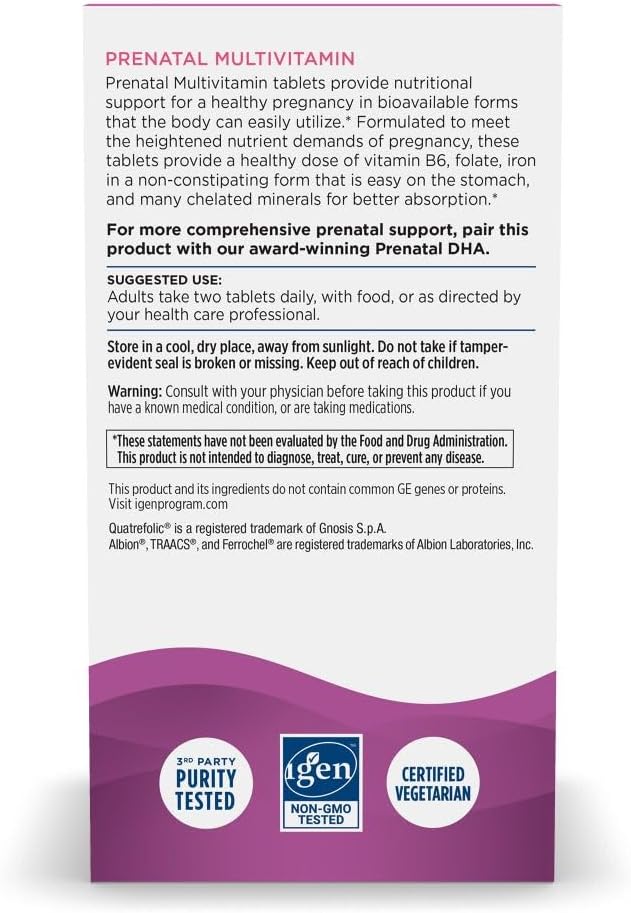 Nordic Naturals Prenatal Multivitamin for Women – 60 Tablets (30 Servings) - görsel 3