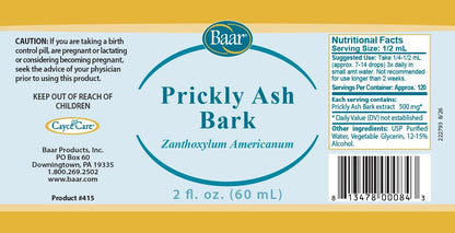 Baar Prickly Ash Bark Liquid Extract, 2 fl oz