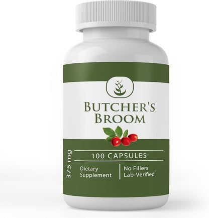 Pure Original Ingredients Butcher's Broom (100 Capsules) – Always Pure, No Additives or Fillers, Laboratory Verified