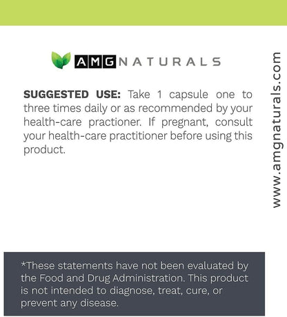 AMG Naturals Chinese Coptis 550mg – Whole Herb Goldthread (Huang Lian)