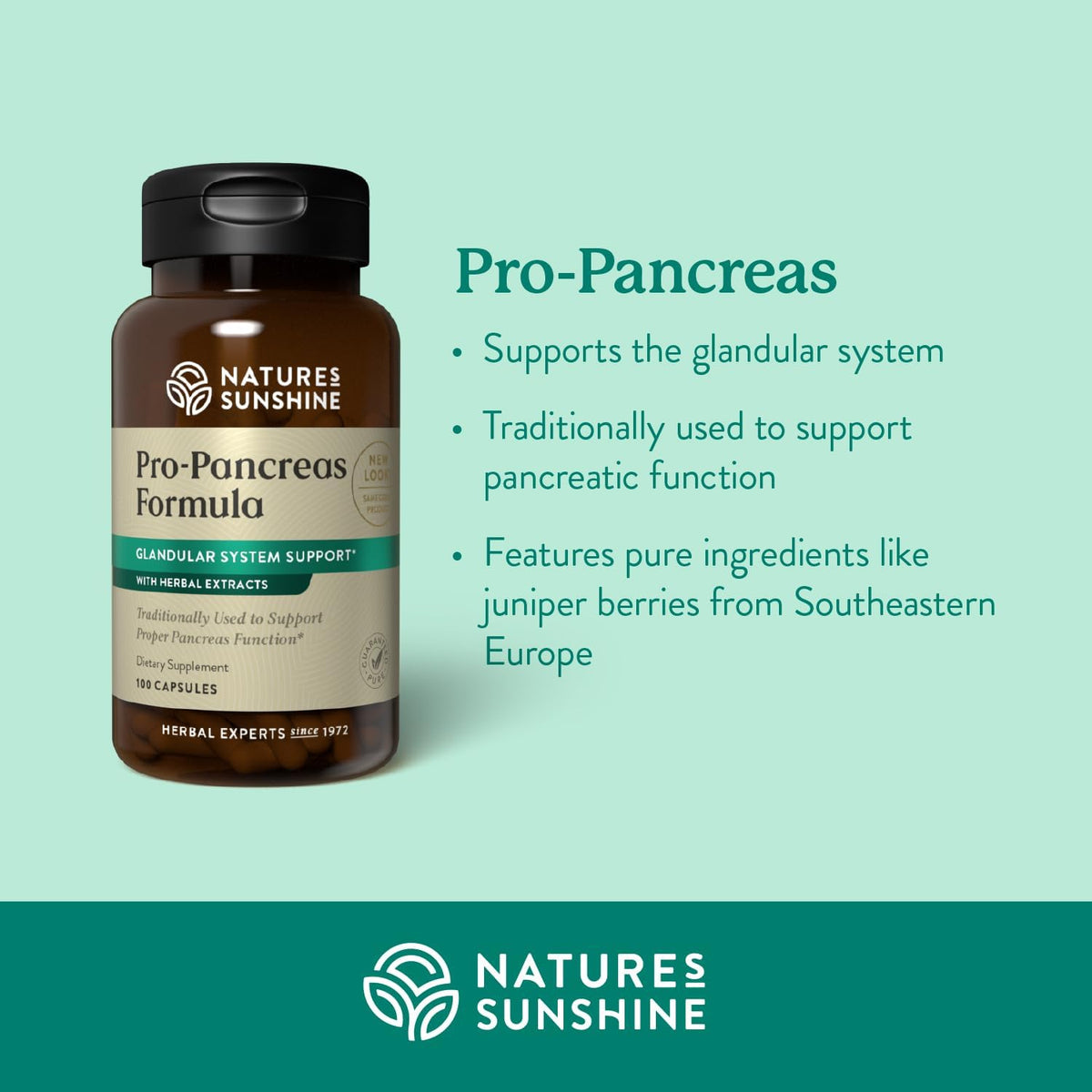 Nature's Sunshine Pro-Pancreas - Herbal Formula for Digestive and Pancreas Support, 100 Capsules - görsel 2