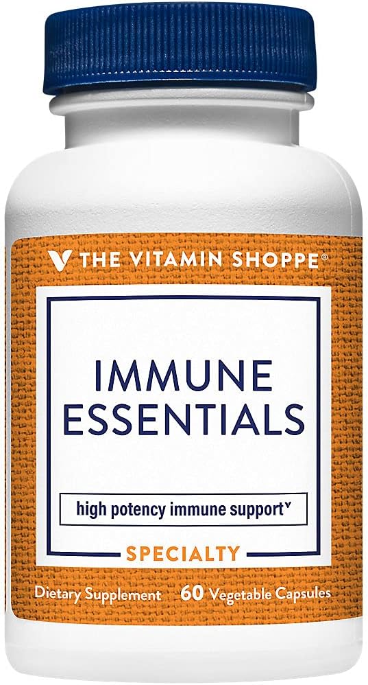 The Vitamin Shoppe Immune Essentials - Vitamin C, Vitamin D3, Zinc & Sambucus Elderberry Extract (60 Capsules) - görsel 1