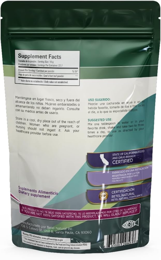 Betel Natural Pata de Vaca (Cow's Foot Herb) - 227g Powder - görsel 2