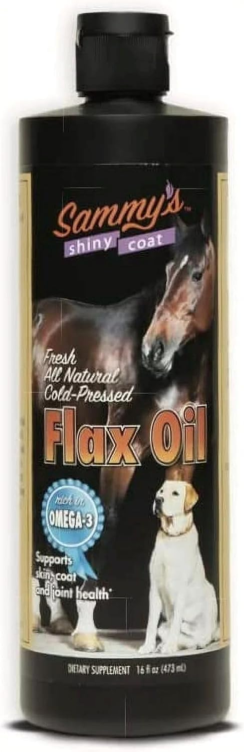 Sammy's Shiny Coat Flaxseed Oil - 100% Pure, Cold-Pressed Omega-3 for Dogs - 946 ml (32 fl oz) - görsel 2
