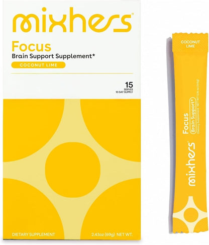 MIXHERS Focus - Nutrition for Women - 15 Sachets - Coconut & Lime