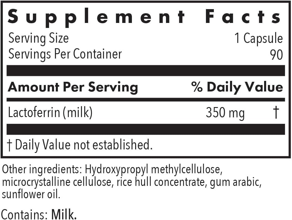 Allergy Research Group ARG Laktoferrin – 350 mg Lactoferrin, 90 Capsules - görsel 3