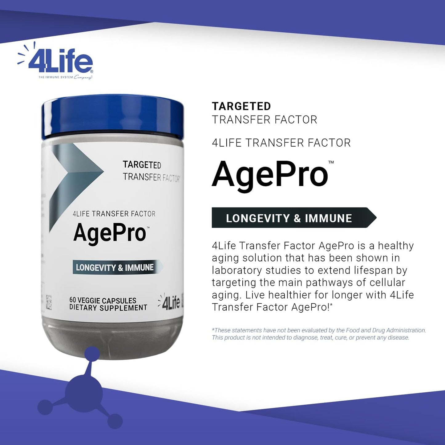 4Life Transfer Factor AgePro Healthy Ageing Support with NMN, 60 Capsules - görsel 3