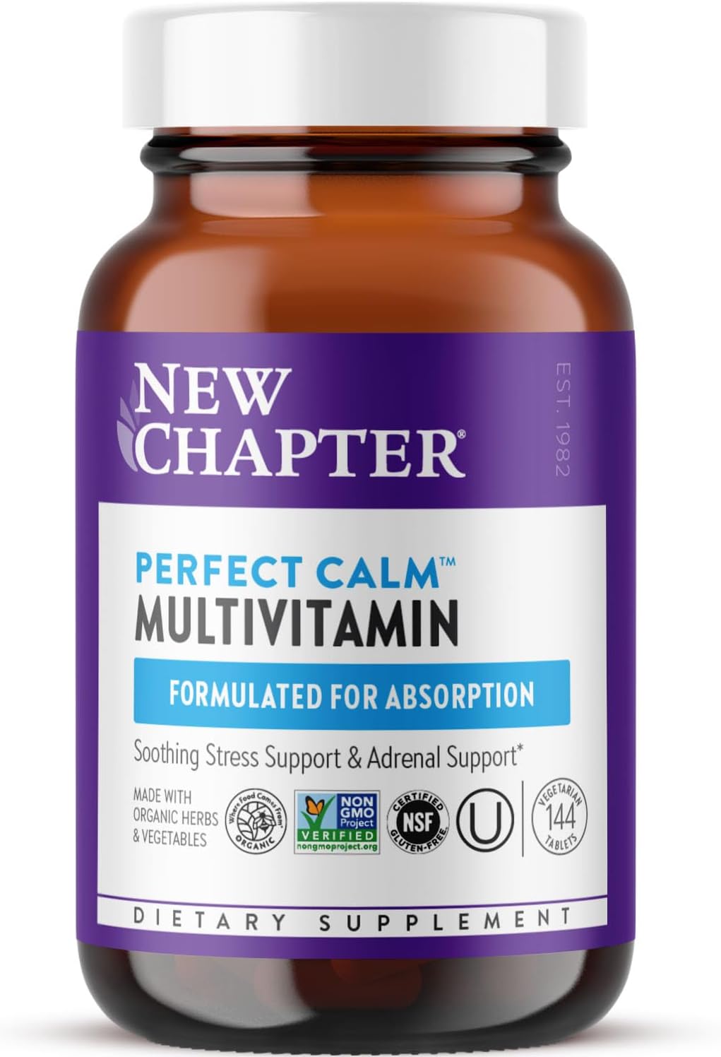New Chapter Perfect Calm Daily Multivitamin for Stress & Mood Support - 144 Count - görsel 1