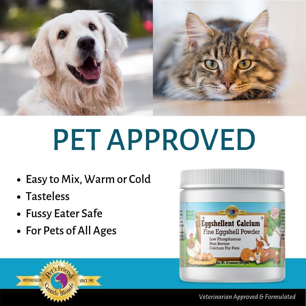 Pet's Friend Eggshellent Calcium for Dogs and Cats – Fine Eggshell Powder, 16 oz (454 g) - görsel 6