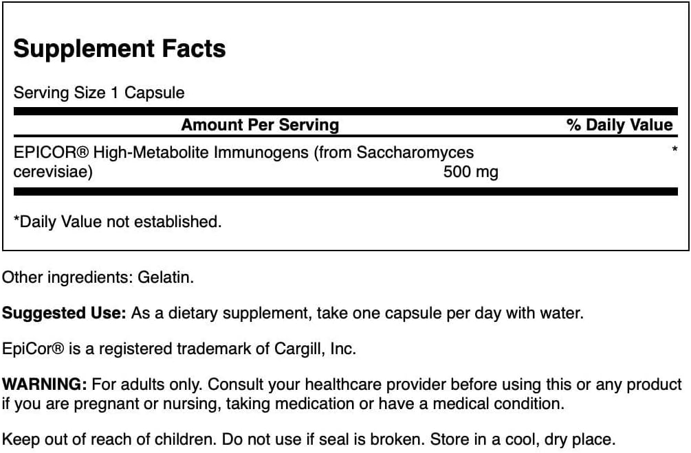 Swanson Postbiotic Immune Formula Featuring Epicor 500 mg 60 Capsules - görsel 2