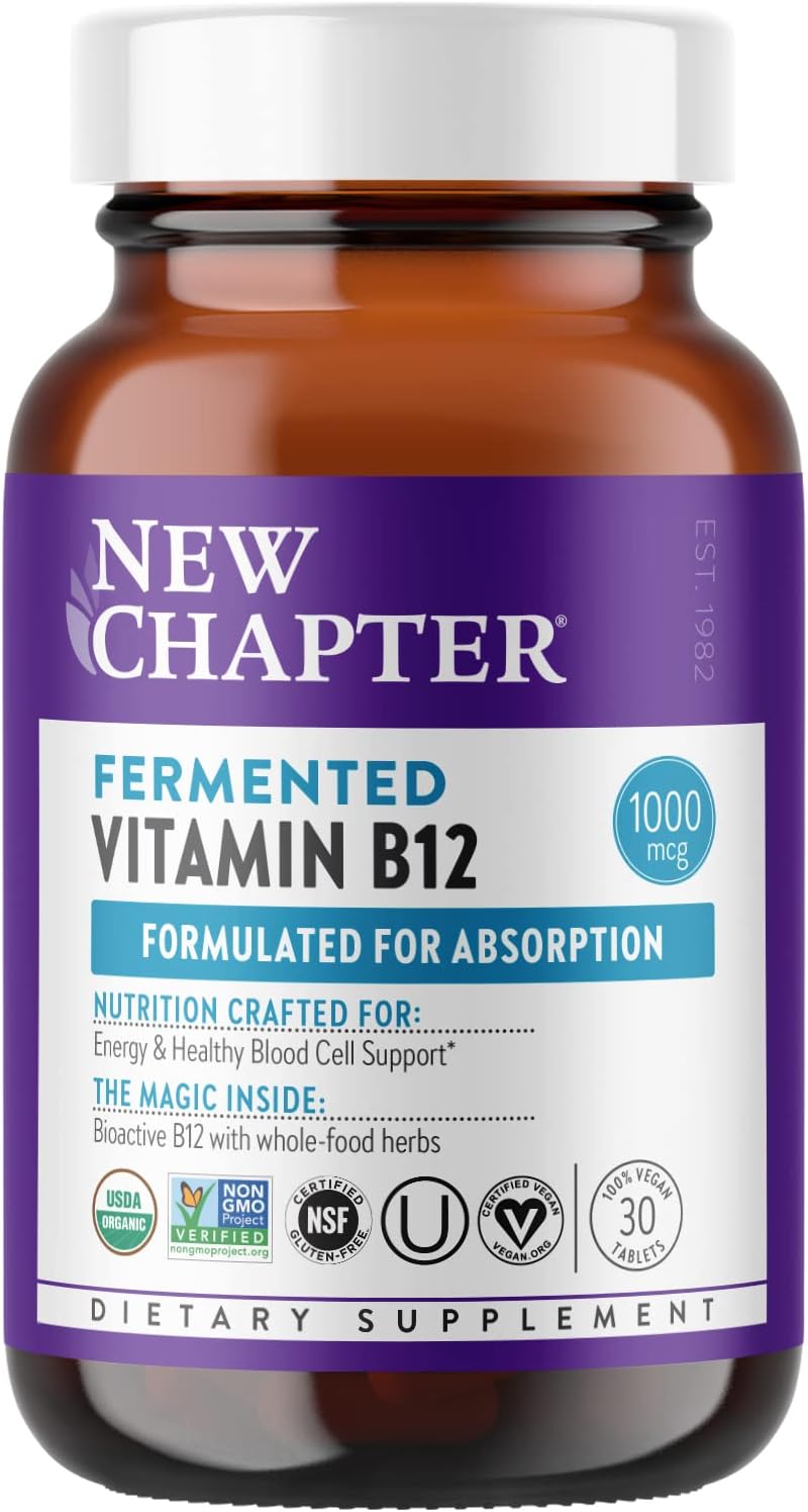 New Chapter Fermented Vitamin B12 - 1000mcg - 30 Tablets - görsel 1