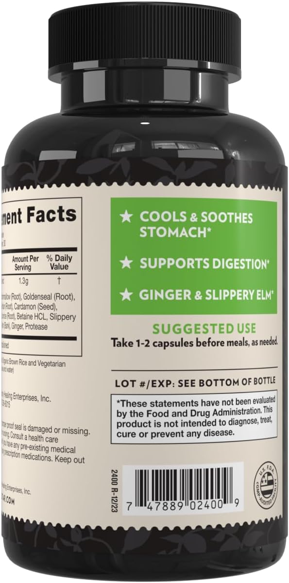 Crystal Star GI Support – Herbal Gut Health Supplement for Occasional Indigestion & Heartburn, 60 Capsules - görsel 2