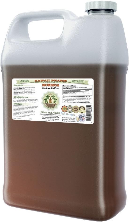 Hawaii Pharm Moringa Alcohol-Free Liquid Extract – Moringa Oleifera Leaf Glycerite, 60 ml - görsel 8