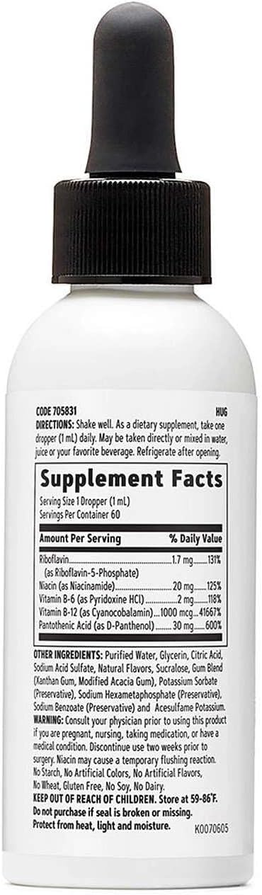 GNC B-Complex Liquid – Vitamin B Complex Liquid Supplement – Orange – 60 ml (60 Servings)