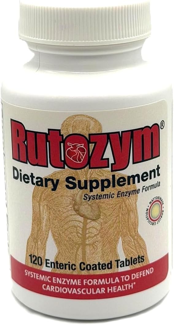 Rutozym – Cardiovascular Enzyme Supplement with Nattokinase, Papain, Bromelain & Rutin (120 Capsules) - görsel 1