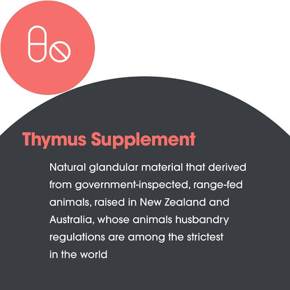 ARG Thymus by Allergy Research Group – Freeze-Dried Bovine Thymus Extract, 75 Vegetarian Capsules