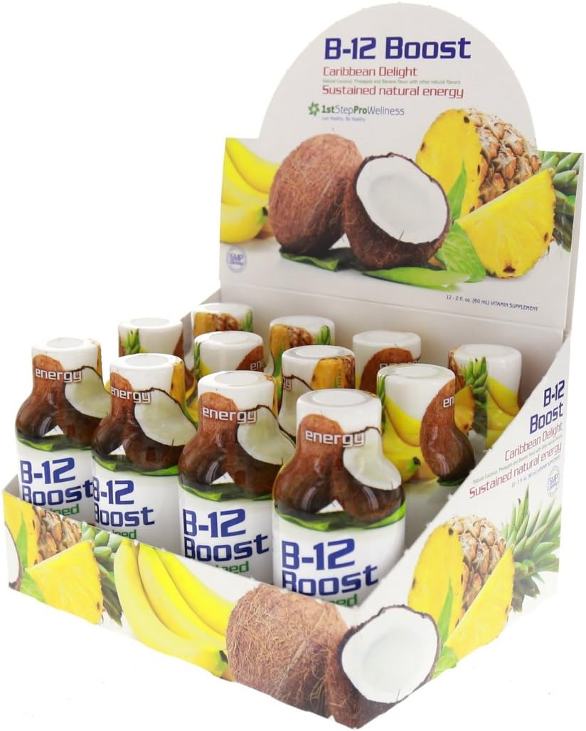 1st Step High Performance Fitness B-12 Boost, 12 x 59 ml Bottles - görsel 1