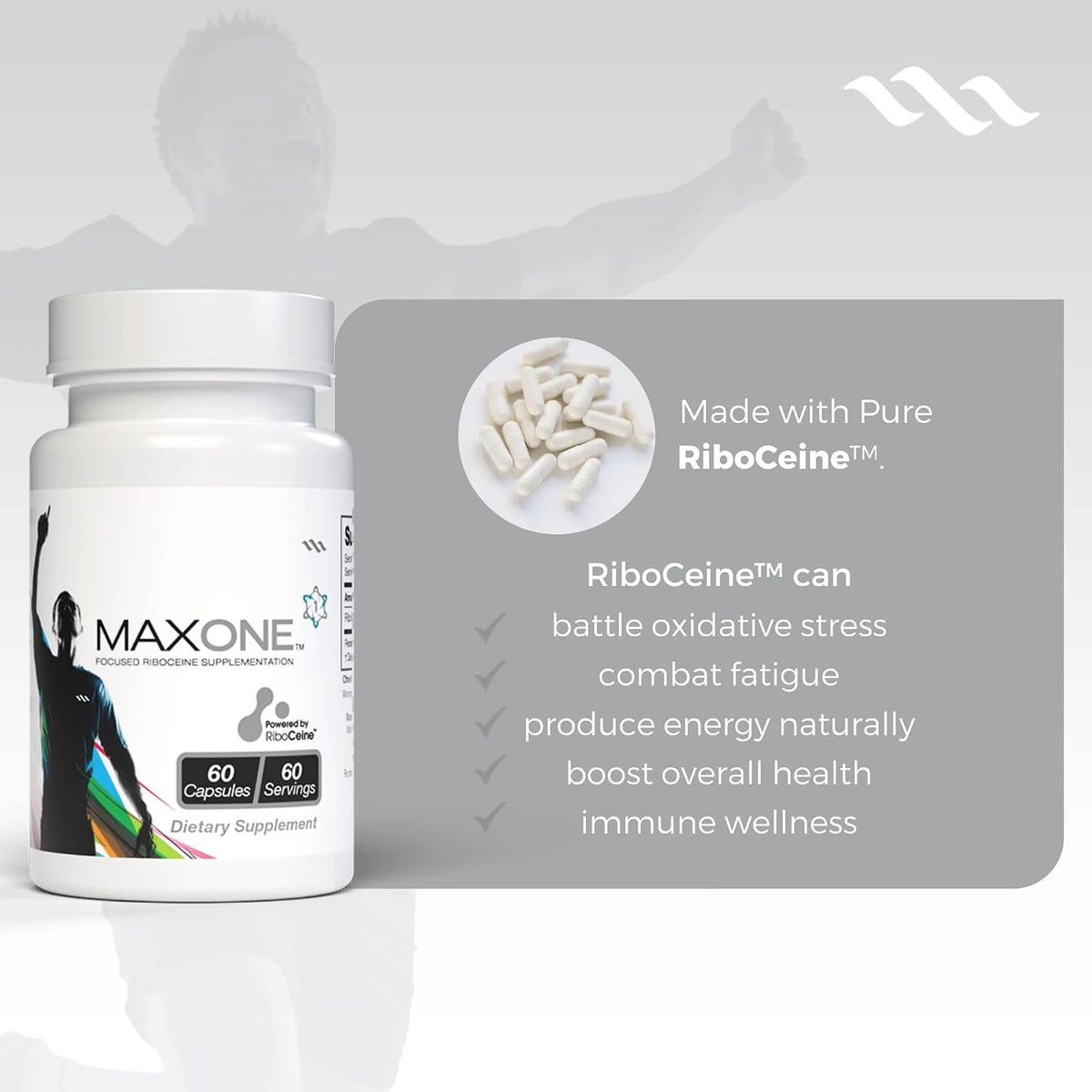 Max One, Optimised RiboCeine Supplementation, 60 Vegetable Capsules - görsel 3