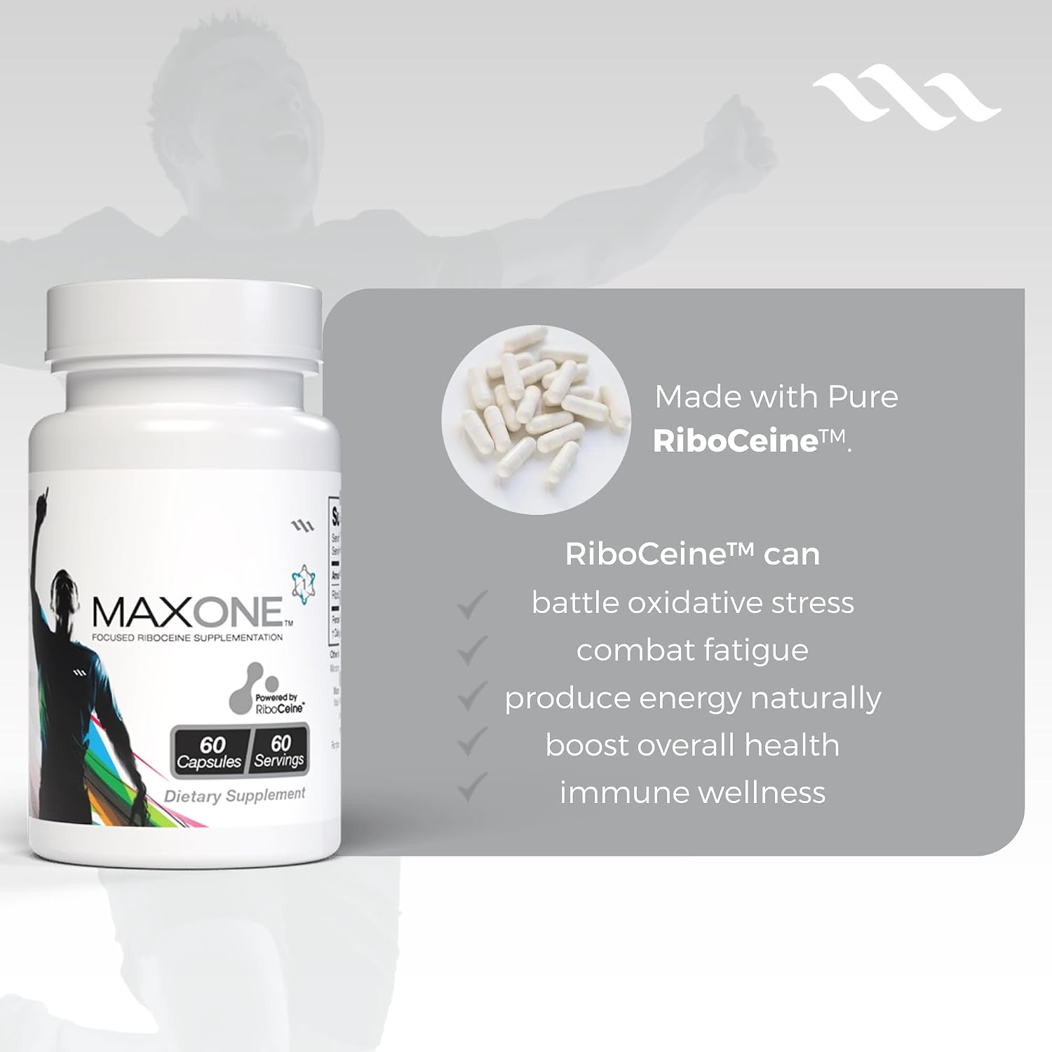 Max One, Optimised RiboCeine Supplementation, 60 Vegetable Capsules - görsel 3