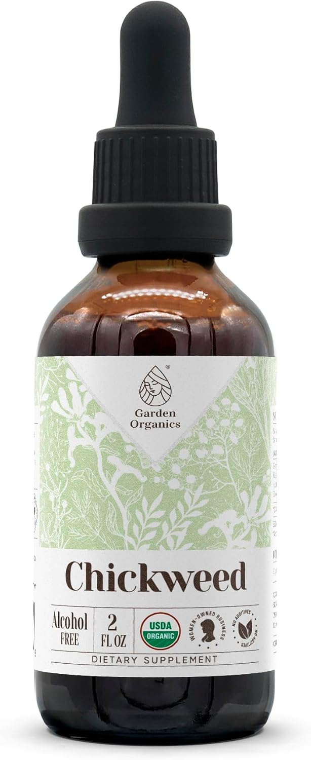 Chickweed USDA Organic Alcohol-Free Extract | Dietary Supplement, High-Potency Tincture | Natural Certified Organic Chickweed (Stellaria Media) Dried Herb (4 oz) - görsel 6