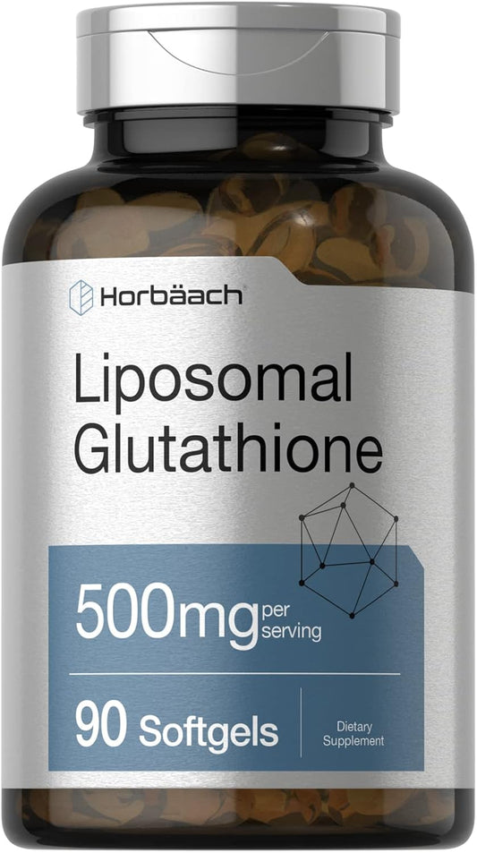 Horbäach Liposomal Glutathione 500mg | 90 Softgels | Reduced Form | Non-GM & Gluten-free Supplement