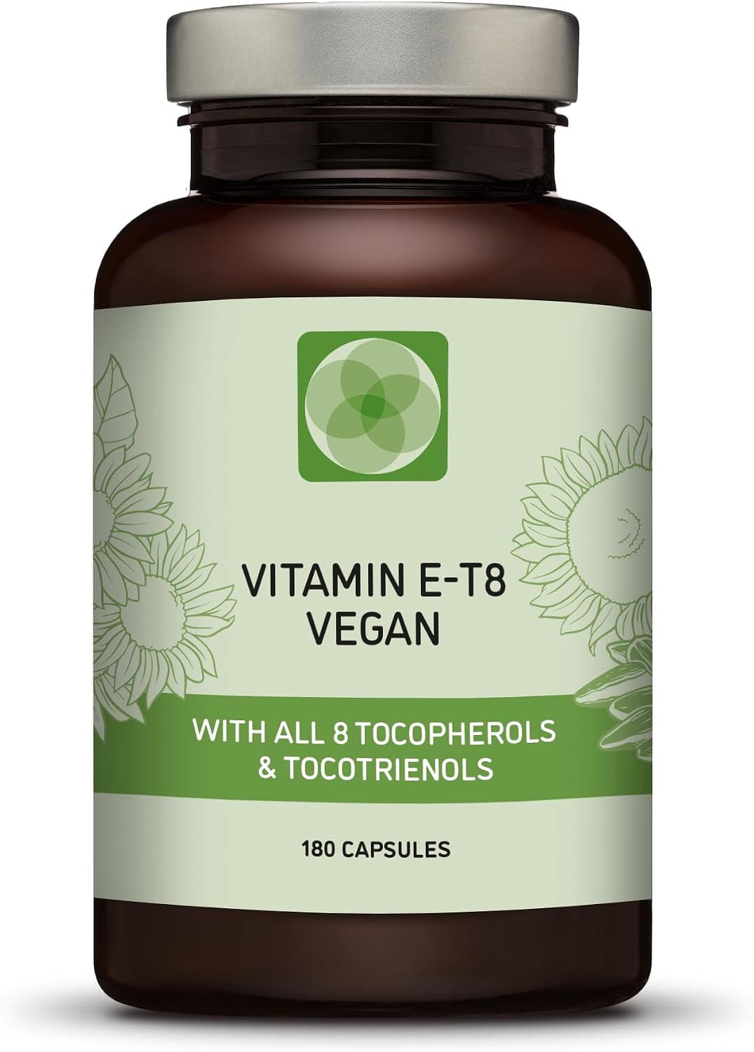 Procapsin Unique Vegan Formula with All 8 Tocopherols and Tocotrienols Vitamin E – Contains no PAHs, Heavy Metals, Contaminants or Preservatives – Certified Sustainable – Hair, Scars and Skin (180) - görsel 1