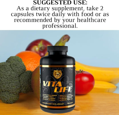 Vita Life Complete Multivitamin & Mineral + CoQ-10 with EFA and Vegetables & Herbs Blend