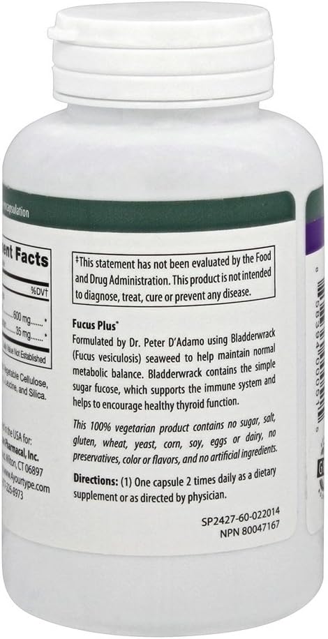 D'Adamo - Fucus Plus 60 Veggie Capsules - görsel 3