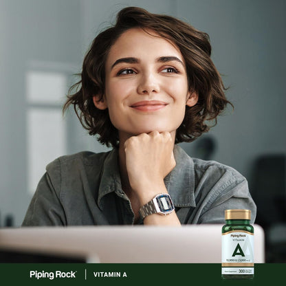Piping Rock Vitamin A 10000 IU Softgels | 300 Count | Non-GMO, Gluten-free Supplement