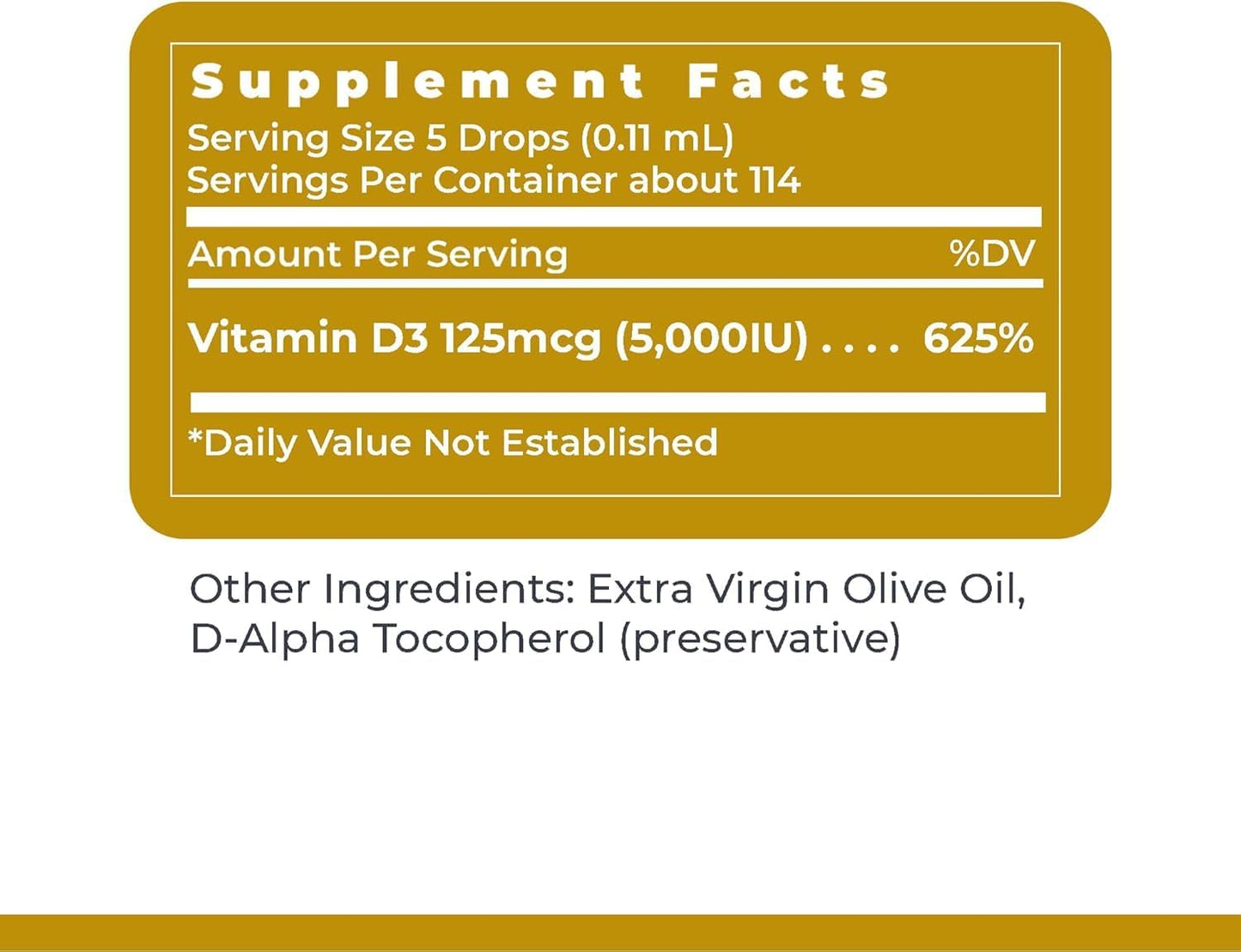 Premier Research Labs Vitamin D3 Serum - Liquid Vitamin D Drops 5000 IU - görsel 6