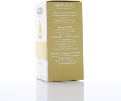 Hemani Vitamin E Oil 30ml - 100% Pure Natural Tocopherol | Antioxidant Skin & Hair Oil