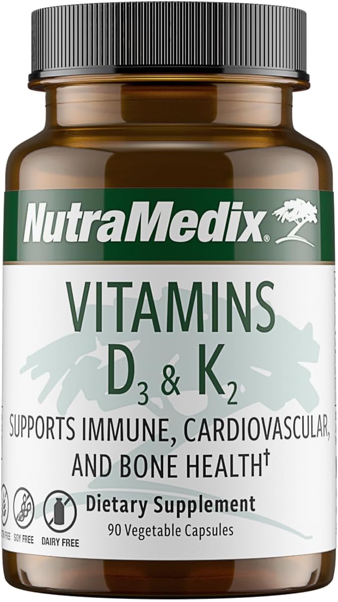 NutraMedix Vitamin D3 and K2 - Supports Normal Bones and Immune Function - 90 Capsules - görsel 1