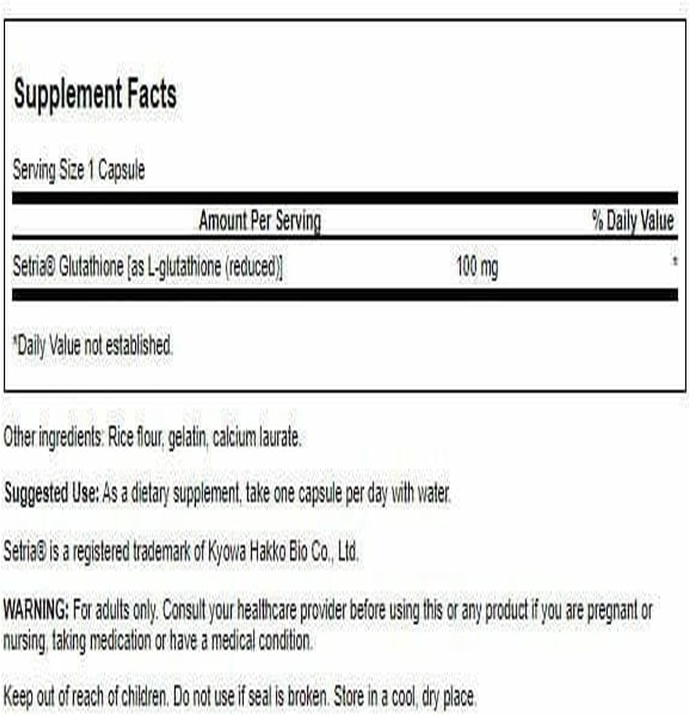 Swanson L-Glutathione 100 mg - 100 Capsules - görsel 2